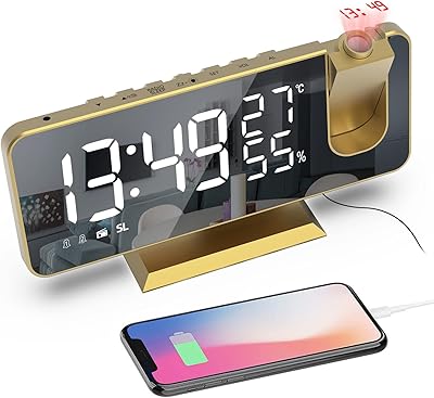 Réveil numérique dayong avec écran 7,5 pouces, radio fm, grand écran led à