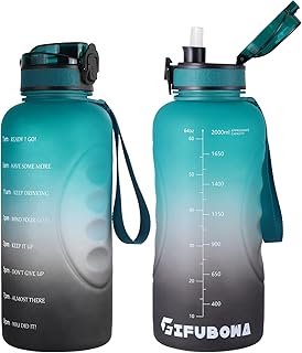 Gifu boa 2l bouteille d'eau d'un demi-gallon avec marqueurs de temps de motivation