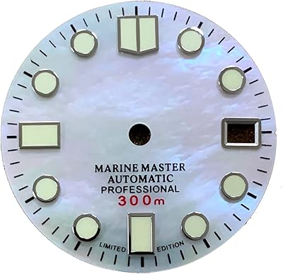 Lechefit 28.5mm surface blanche montre cadran lumineux vert montre remplacement nh35 mouvement automatique