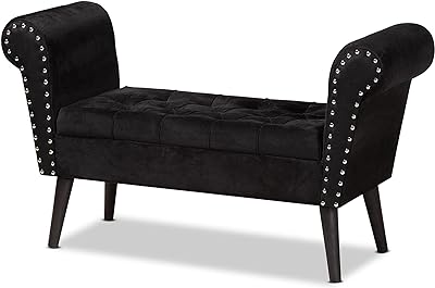 Baxton studio 194-11956-amz bancs et banquettes, noir