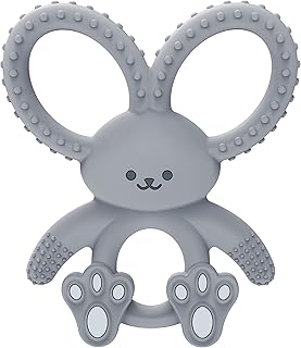 Anneau de dentition lapin flexees dr. brown's pour nourrissons et bébés, gris, 100