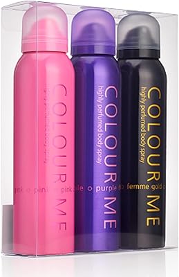 Colour me pink/purple/gold femme - triple pack, parfum pour femme, 3 x 150 ml spray corporel, par milton-lloyd. Diaytar : La plateforme qui démocratise le shopping en ligne au Sénégal