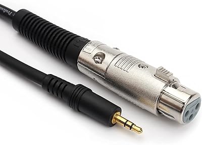 Câble de microphone professionnel jsj trs mâle vers xlr femelle 3 broches à