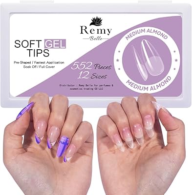 Bouts d'ongles en gel souple remy belle ensemble de 552 pièces