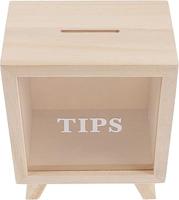 Banque d'ombre en bois ellipis avec cadre en bois et verre acrylique, banque de pièces pour économiser de l'argent, boîte de présentation pour café, cadeau de mariage, boîte de voyage. Diaytar Sénégal : Achetez plus, dépensez moins