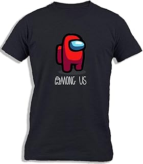 T-shirt en coton noir pour enfants ay cabrontm among us | jeu