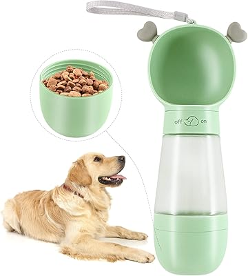 Bouteille d'eau portable étanche pour aliments pour animaux de compagnie avec récipient
