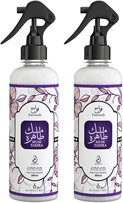 Désodorisant au parfum de musc d'arabie, sans alcool ou parfumé, 500 ml, paquet