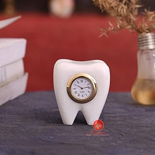 Sudep india horloge de table avec un design en marbre en forme de dents pour la décoration et presse-papier, un cadeau idéal pour les dentistes et les médecins. Votre marketplace de proximité digitale : Diaytar