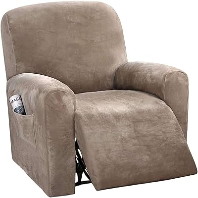 Housse de chaise extensible une place, 4 pièces, housses de canapé lavables