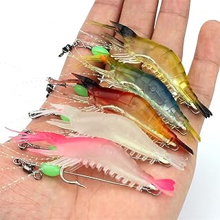 Leurs de pêche arabes - ensemble de 5 leurres à crevettes souples