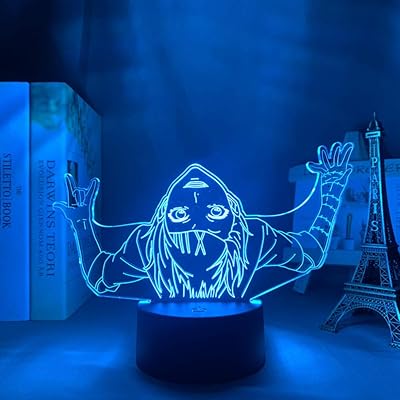 Lampe de nuit 3d à illusion d'optique tokyo ghoul juzo suzuya pour décoration