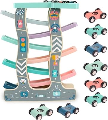 Jeu de rampe en bois mère ana, jouet de piste de course