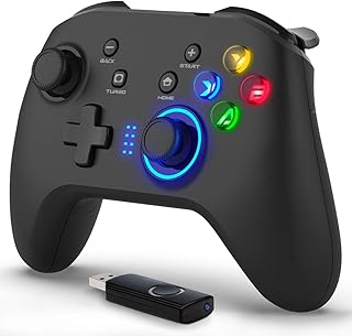 Contrôleur de jeu sans fil forty4 contrôleur avec joystick à double vibration