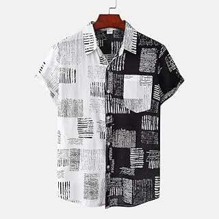 Czdyuf chemises décontractées classiques pour hommes, chemises ajustées à manches courtes de style