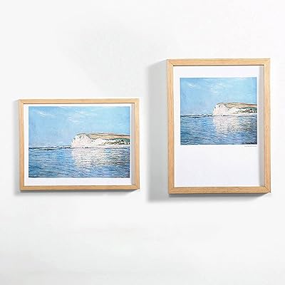 Cadres photo zoikom, plexiglas classique en bois naturel comprenant une affiche pour cadre