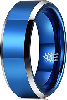 Trois clés bijoux 8 mm bague de mariage en tungstène pour hommes