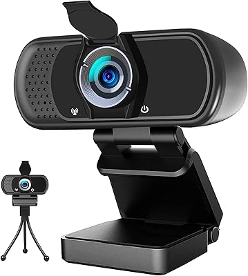Webcam 1080p de diffusion en direct hrayzan avec microphone stéréo usb de bureau