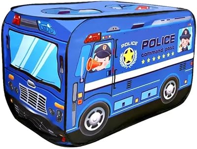 Tente pop-up amateer pour enfants, tente uniforme de police avec costume de jeu