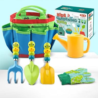 Ensemble d'outils de jardinage verts pour enfants, 6 pièces d'outils de jardinage comprenant