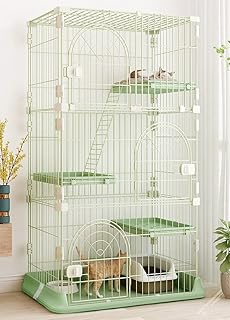 Grand parc pour chat arnis à 4 niveaux avec finition antirouille base stable