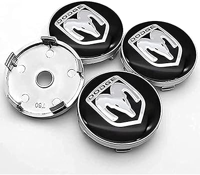 4 pièces capuchon de moyeu central de roue de voiture pour dodge challenger