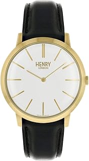 Montre à quartz analogique unisexe avec bracelet en cuir hl40-s0238, blanc, montre à