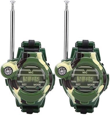 Talkie-walkie militaire deux pièces vert waky pour randonnée en plein air