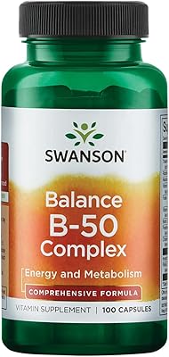 Swanson premium balance b-50 complex 100 gélules favorise la santé du système nerveux