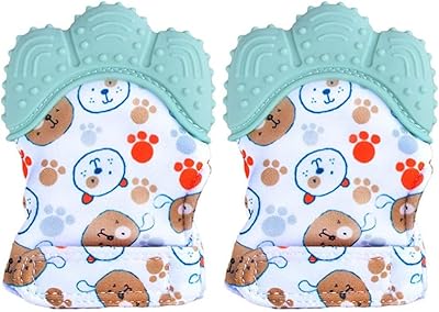 Paquet de 2 gants dentition delfino pour bébé jouet dentition ensemble sans danger