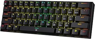 Clavier de jeu redragon k630 dragonborn, 60 % filaire, éclairage rvb, 61 touches
