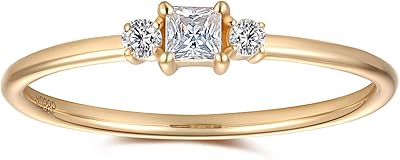 Bague de fiançailles en moissanite en or jaune 14 carats pour femme |