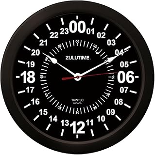 Horloge murale trintic 24 heures heure militaire swl zulu time 25