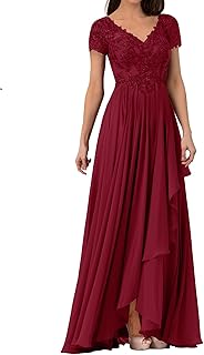 Robe mère de la mariée en dentelle à manches longues, robes de soirée