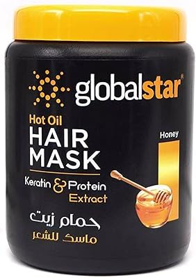 Masque capillaire à l'huile chaude global star avec extrait de kératine, de miel