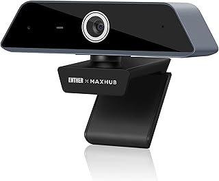 Webcam enther & maxhub 4k, webcam avec microphone pour ordinateur avec micro antibruit
