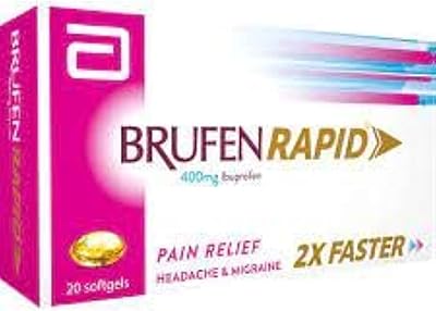 Brufen rapid 400 mg d'ibuprofène pour un soulagement de la douleur deux fois plus rapide, 20 gélules. Diaytar Sénégal : Des milliers de produits à portée de clic, livrés chez vous