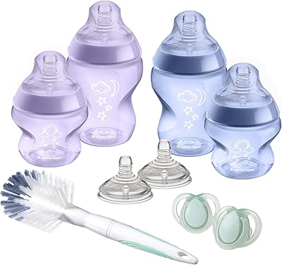 Tommee tippee closer to nature ensemble biberon, tétine de forme naturelle avec valve