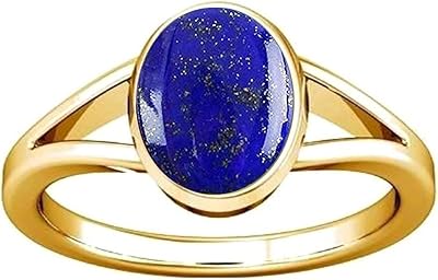 Bague panchdhatu avec pierres précieuses divya shakti lapis lazuli 5,25-5,50 ct pour hommes