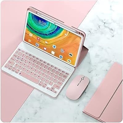 Étui pour clavier vegechely avec souris pour matepad 10.4, clavier détachable [porte-stylo intégré]