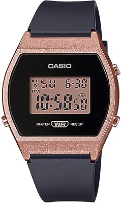 Montre à quartz numérique casio pour femme avec bracelet en plastique lw-204-1aef