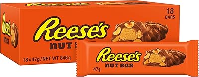 Barre de chocolat au beurre de cacahuète et aux noix reese's, 18×47 g