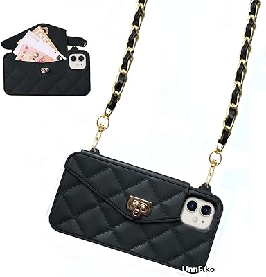 Étui portefeuille invico compatible avec iphone 11, design de sac de luxe mignon