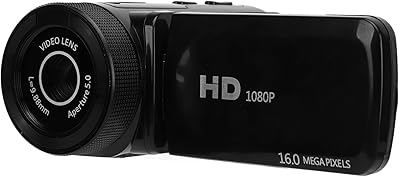 Caméra vidéo 1080p, objectif grand angle 0,45x, détection de mouvement, écran tft 2,4