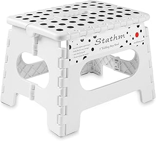 Tabouret pliant statham avec poignée pour enfants et adultes - tabouret pliant en plastique robuste pour cuisine, jardin, intérieur et extérieur (blanc). Découvrez Diaytar, la marketplace sénégalaise qui révolutionne vos achats en ligne