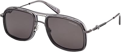 Lunettes de soleil contour homme ml0223, noir brillant/gris, 56/20/145, noir brillant/gris, 56/20/145
