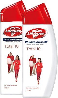 Lavage corporel antibactérien lifebuoy 10, 2 x 300 ml