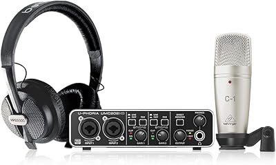 Behringer u-furia studio pro ensemble d'enregistrement complet avec interface audio usb haute résolution