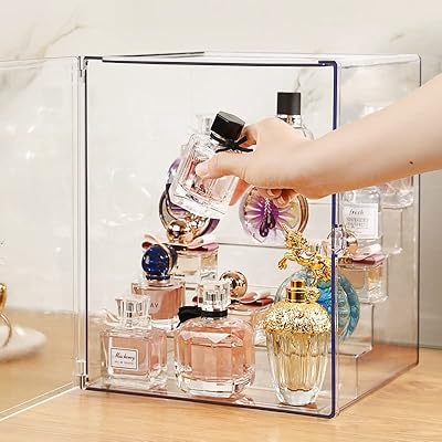 Time care organisateur de parfum en acrylique, porte-parfum anti-poussière, organisateur de maquillage à