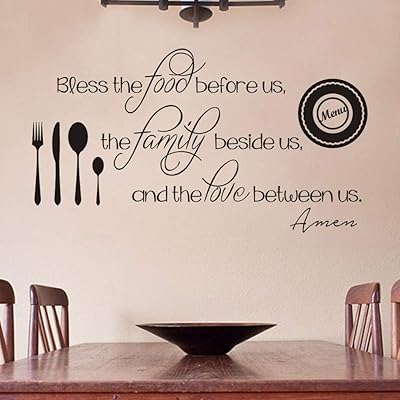 Sticker mural de cuisine fly wald citation chrétienne dicton religieux décor en vinyle